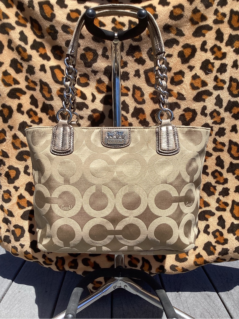 Coach Madison Op Art Tote Bag